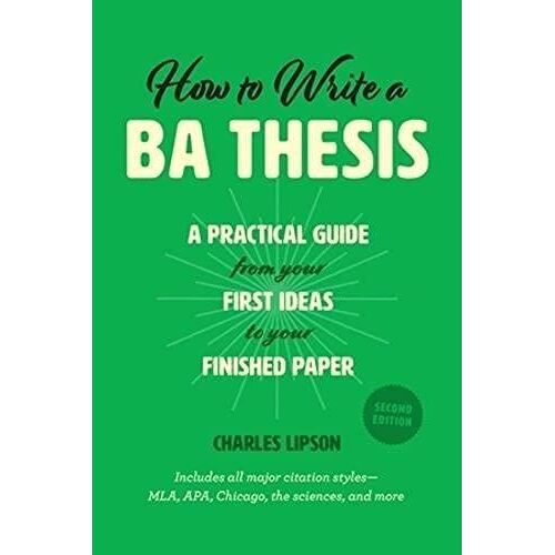 How To Write A Ba Thesis, Second Edition