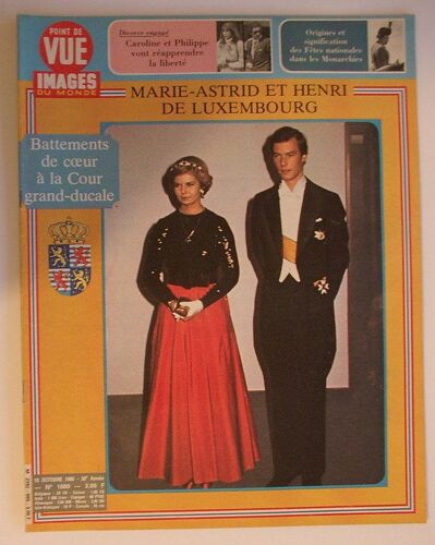 Point De Vue Images Du Monde N° 1680(1980) : Marie-Astrid Et Henri De Luxembourg