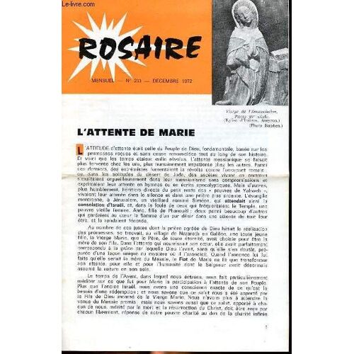 Rosaire L Attente De Martie Mensuel N°233 Décembre 1972