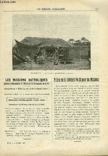 Les Missions Catholiques N° 3017 - Prière De Sa Sainteté Pie Xi Pour Les Missions, La Plage De Samson, Un Demi Naufrage, Les Chutes Du Luombe, Noces D Argent De La Mission Des Nouvelles Hébrides, Un(...)