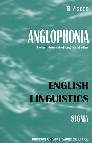 Anglophonia N° 8/2000 - English Linguistics