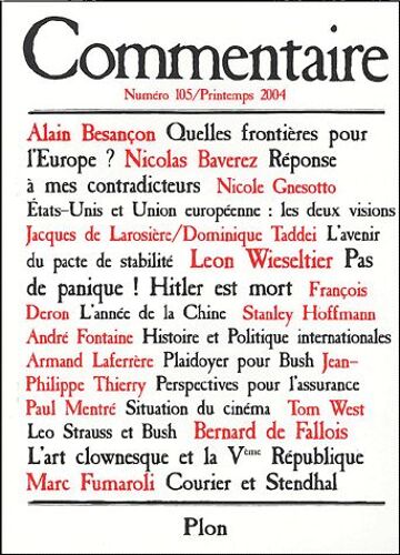 Commentaire N°105 / Printemps 20