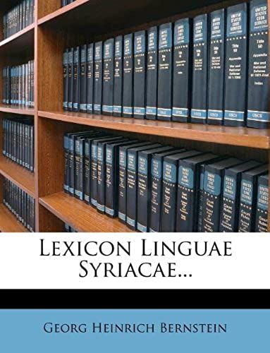 Lexicon Linguae Syriacae... (Latin Edition)