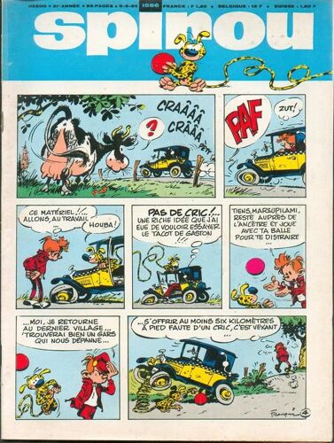 Spirou Magazine   De 1968 Avec Ces Fiches Documentation  N° 1586
