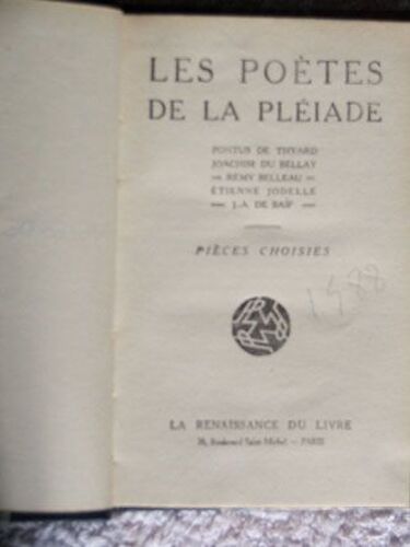 Les Poetes De La Pléiade