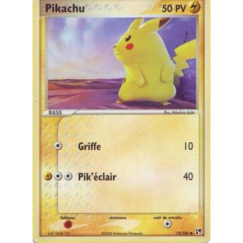 Pikachu - Ex Tempete De Sable N °72/100 Vf