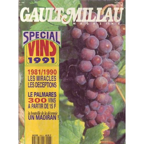 Gaultmillau Magazine  N° 266 : Special Vins 1991