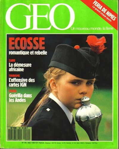 Geo - N° 99 : Ecosse - Zaire - Ign - Guerilla Au Perou - Fete Au  Kerala - Feria De Nimes - Elans - Sikhs Americains