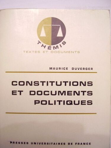 Constitutions Et Documents Politiques .