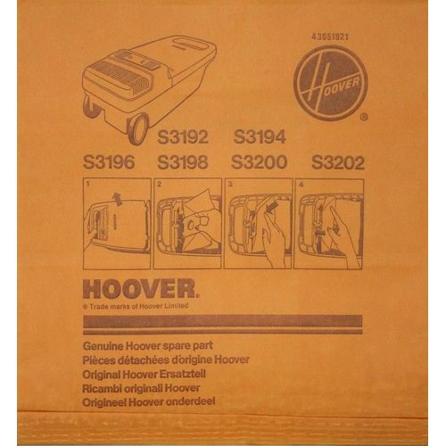 LOT DE 10 SACS pour aspirateur HOOVER S3192 S3194 S3196 S3198 S3200 S3202