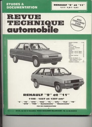 Revue Technique Automobile  N° 00 : Renault 9 Et 11  1.1/1.2/1.4l