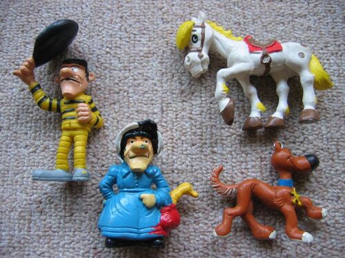 Lucky Luke Schleich 1984 (4 Figurines)