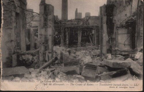 Reims - Le Crime De Reims (Guerre 14-15) - Usine Lelarge, Incendiée Et Bombardée Par Les Allemands - 1915