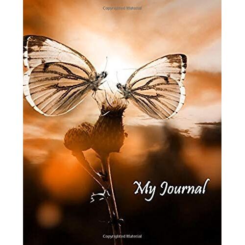 Beautiful Butterflies Journal: Butterfly Sunset Photo Design Cover