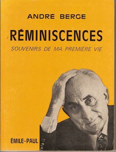Réminiscences. Souvenirs De Ma Première Vie.