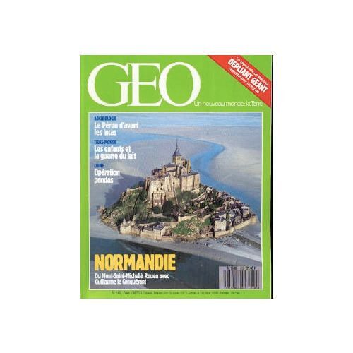 Geo - N° 102 : Normandie - Alimentation Infantile - Pandas Du Schuan - Oman - Perou Preincaïque - Suede De Nils Holgersson