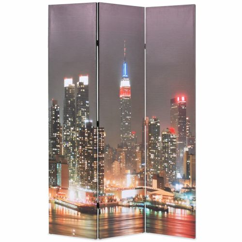 vidaXL Cloison de séparation pliable 120x170 cm New York la nuit