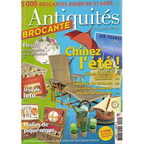 Antiquites Brocante  N° 99 : Fleurs, Jeux De Loto, Malle De Pique-Nique, Service À Orangeade, Troc, Collection, Ombrelles