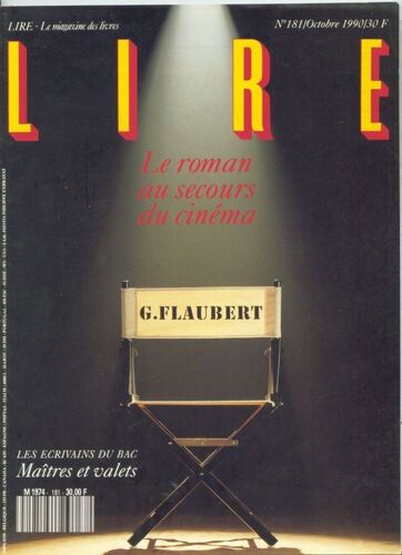 Revue Lire (De Bernard Pivot)  N° 181 : Le Roman Au Secours Du Cinema