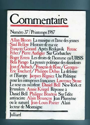 Revue Commentaire -N 37-