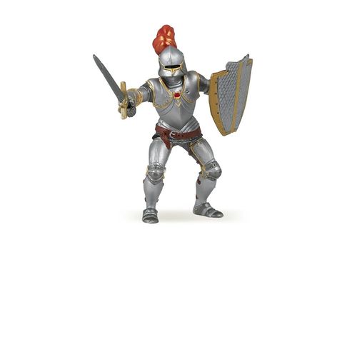 Medieval Et Fantastiques Chevalier En Armure Au Plumet Rouge