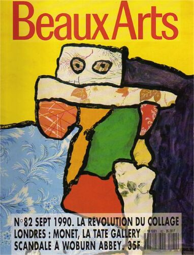Beaux Arts Magazine - N°82 - Sept 1990 - Francois Morellet - La Revolution Du Collage - Monet -  La Tate Gallery - Olivier Gagnere - Rutault - Cadieux - Konstantin Lange - Etc