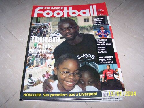 France Football N° 2729 : Lilan Thuram(Le Tube De L'ete)