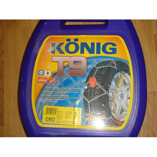 König T9 080 - Chaînes Neige 9mm