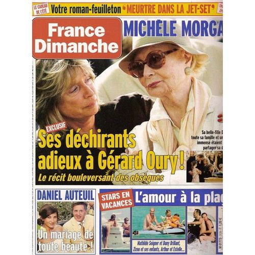 France Dimanche  N° 3126 : Michèle Morgan, Gerard Oury, Brigitte Bardot, Mireille Mathieu, Céline Dion, Vanessa Paradis, Sim (Interview), Jacques Dutronc, Michel Creton