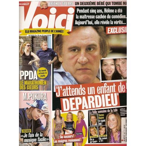 Voici  N° 966 : Gérard Depardieu, Ppda,M.Pokora (Interview),Laurence Ferrari & Thomas Hugues, Mélissa Teuriau, Dan Brown, Britney Spears, David Beckham