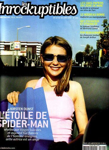 Les Inrockuptibles  N° 342 : Kirten Dunst/ Les Sans-Papiers/ David Bowie/ Bertrand Lavier/ Joseph Arthur/ P.P Pasolini/ Gordon Haskell/ Pierre Louÿs/ Thierry De Peretti & Don Delillo