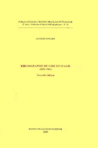 Bibliographie De Gide En Italie 1895-1963