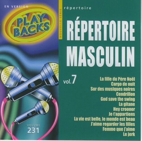 Play Back Vol.231 Répertoire Masculin Vol.7 - 12 Titres