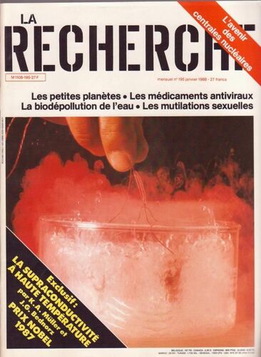 La Recherche  N° 195 : Les Petites Planètes / Les Médicaments Antiviraux / La Biodépollution De L'eau / Les Mutilations Sexuelles