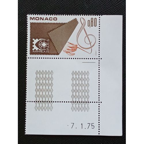 Timbre Monaco Y T 1012 Expo Philatélique Internationale Arphila '75, Paris 1975 ( 101009 )