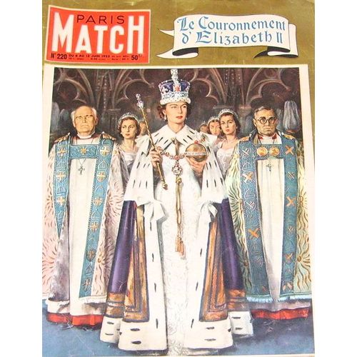 Paris Match  N° 220 : Le Couronnement D' Elizabeth 2