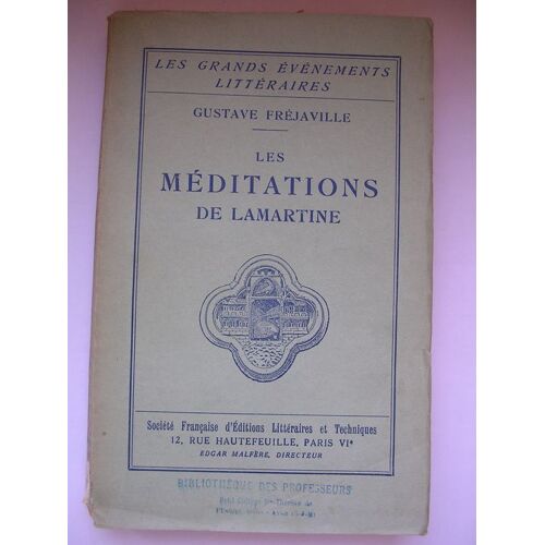 Méditations (Les) De Lamartine