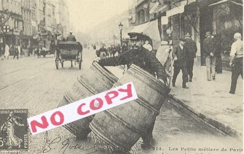 Rouleur De Tonneaux / Paris / Métiers / Carte Postale Ancienne ( Reproduction)