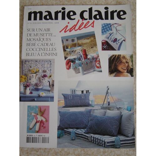 Marie Claire Idees N° 53 : Sur Un Aire De Musette Mosaiques Bebe Cadeau Coccinelles Bleu A L Infini