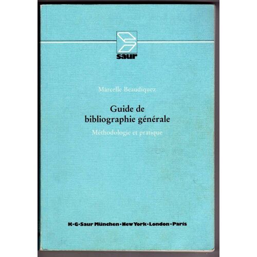 Guide De Bibliographie Générale