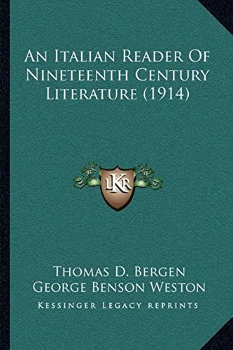 An Italian Reader Of Nineteenth Century Literature (1914)