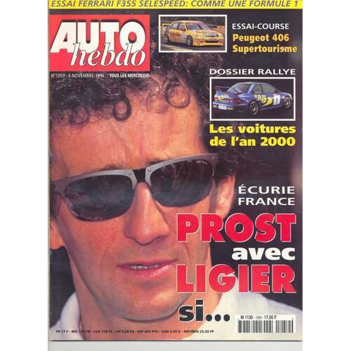 Auto Hebdo  N° 1059 : Prost Avec Ligier/Dossier Rallye/Peugeot 406
