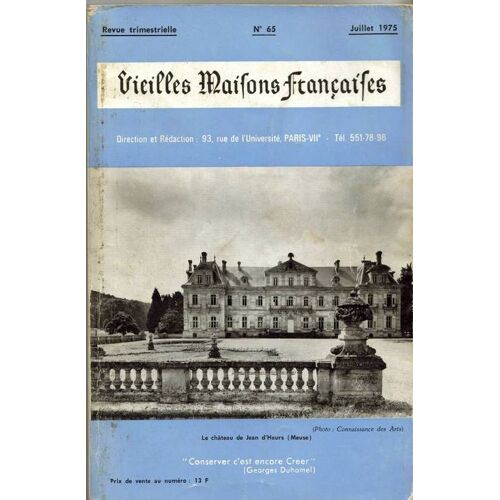 Vieilles Maisons Françaises  N° 55 : Le Chateau De Chenonceau (Indre Et Loire)