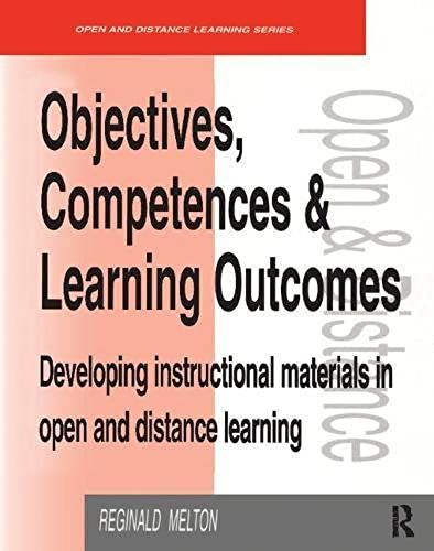 Objectives, Competencies And Learning Outcomes