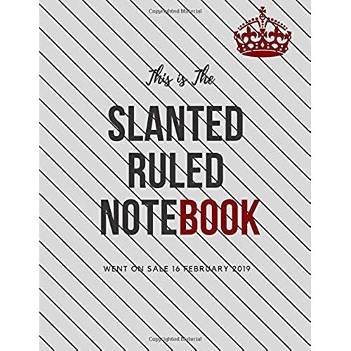 Slanted Ruled Notebook: Caligraphy Kits For Beginners, Left Handed Writing, Journal Left Handed, Handwriting Left Handed, Handwriting For Lefties, Leftie, Left Handed Composition Notebooks (110 Pages,