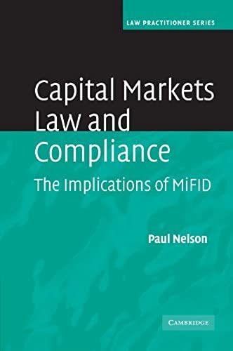 Capital Markets Law And Compliance
