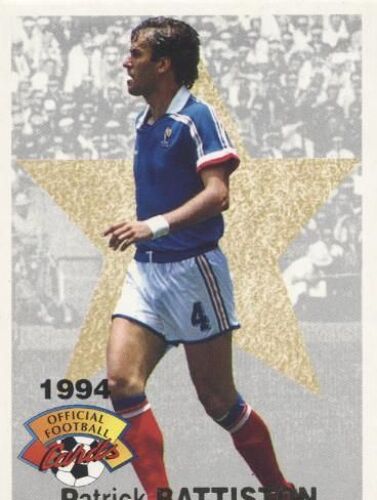 Carte Panini Official Football 94 : Patrick Battiston (Fc Metz, As Saint-Etienne, Girondins Bordeaux, As Monaco)