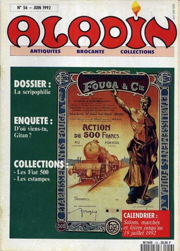 Aladin  N° 56 : La Scripophilie - D'où Viens-Tu, Gitan ? - Les Fiat 500 - Les Estampes