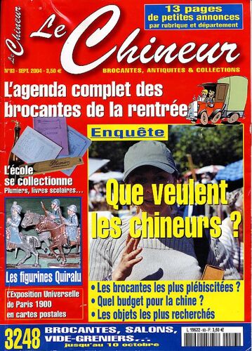 Le Chineur  N° 83 : Plumiers...Livres...Les Figurines Quiralu../ La Ferronnerie D' Art Etc....