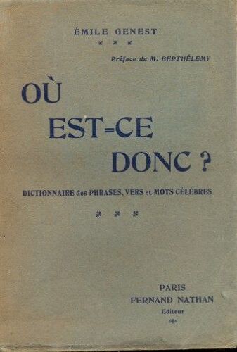 Où Est-Ce Donc?